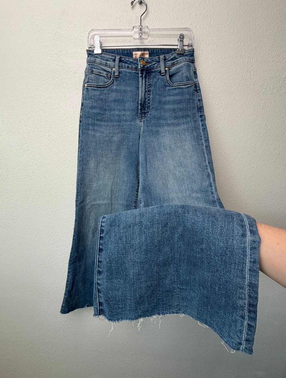 KUT Ryan Fab Ab Wide Leg Jeans Women 00 Medium Wash